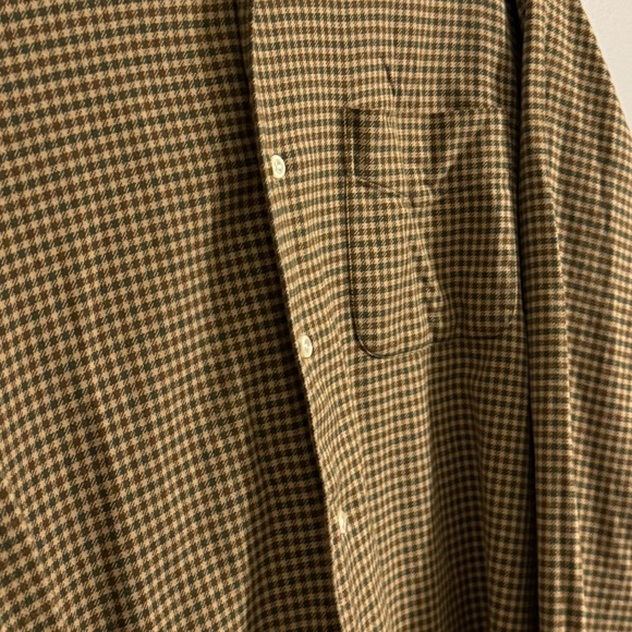 Polo Golf Ralph Lauren Marlowe Plaid 100% Cotton Tan size Large - Picture 3 of 5